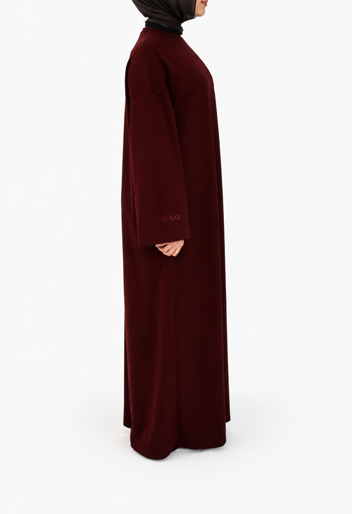 Sukoon Oversized Shirt Dress - Merlot