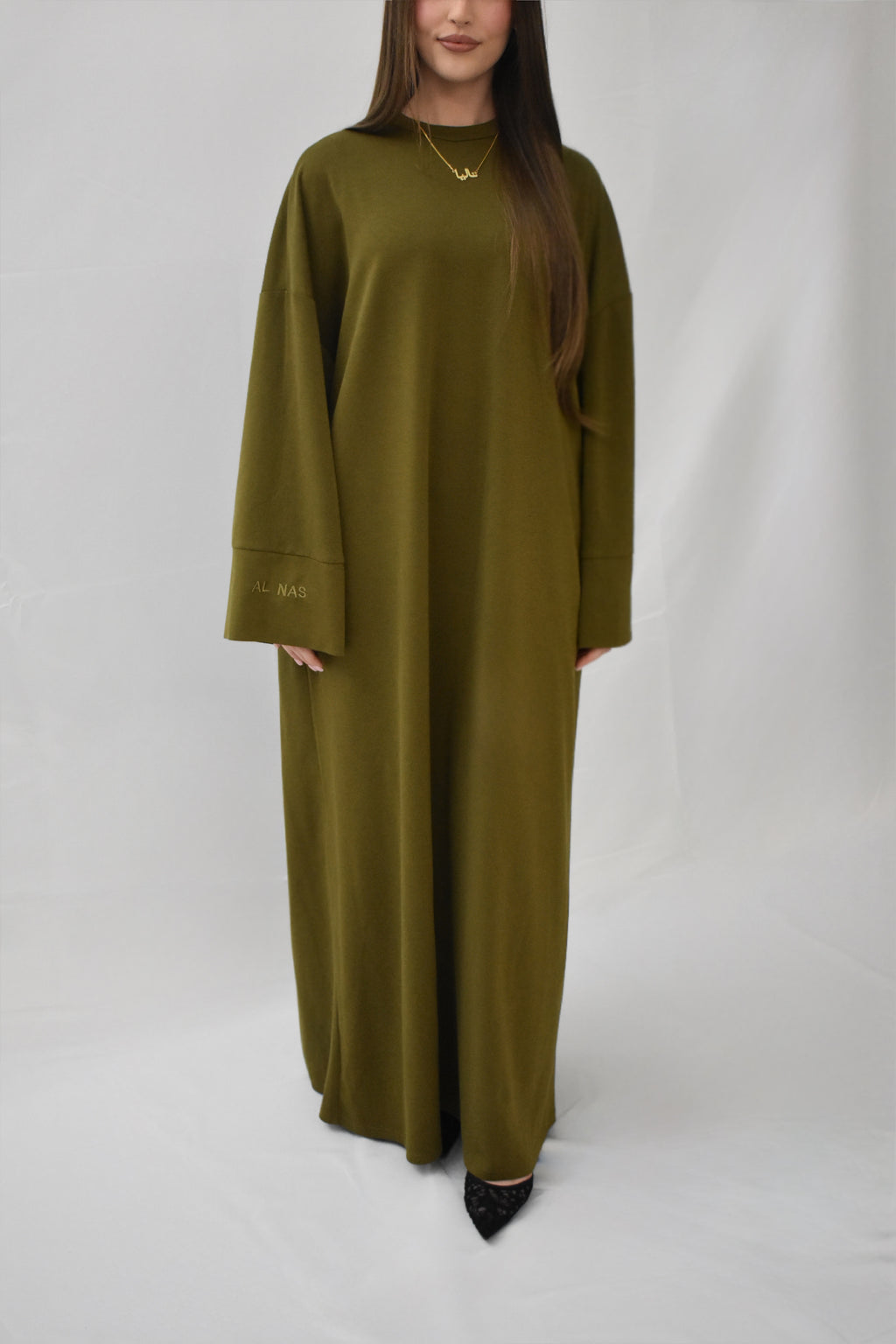Sukoon Oversized Shirt Dress - Sage