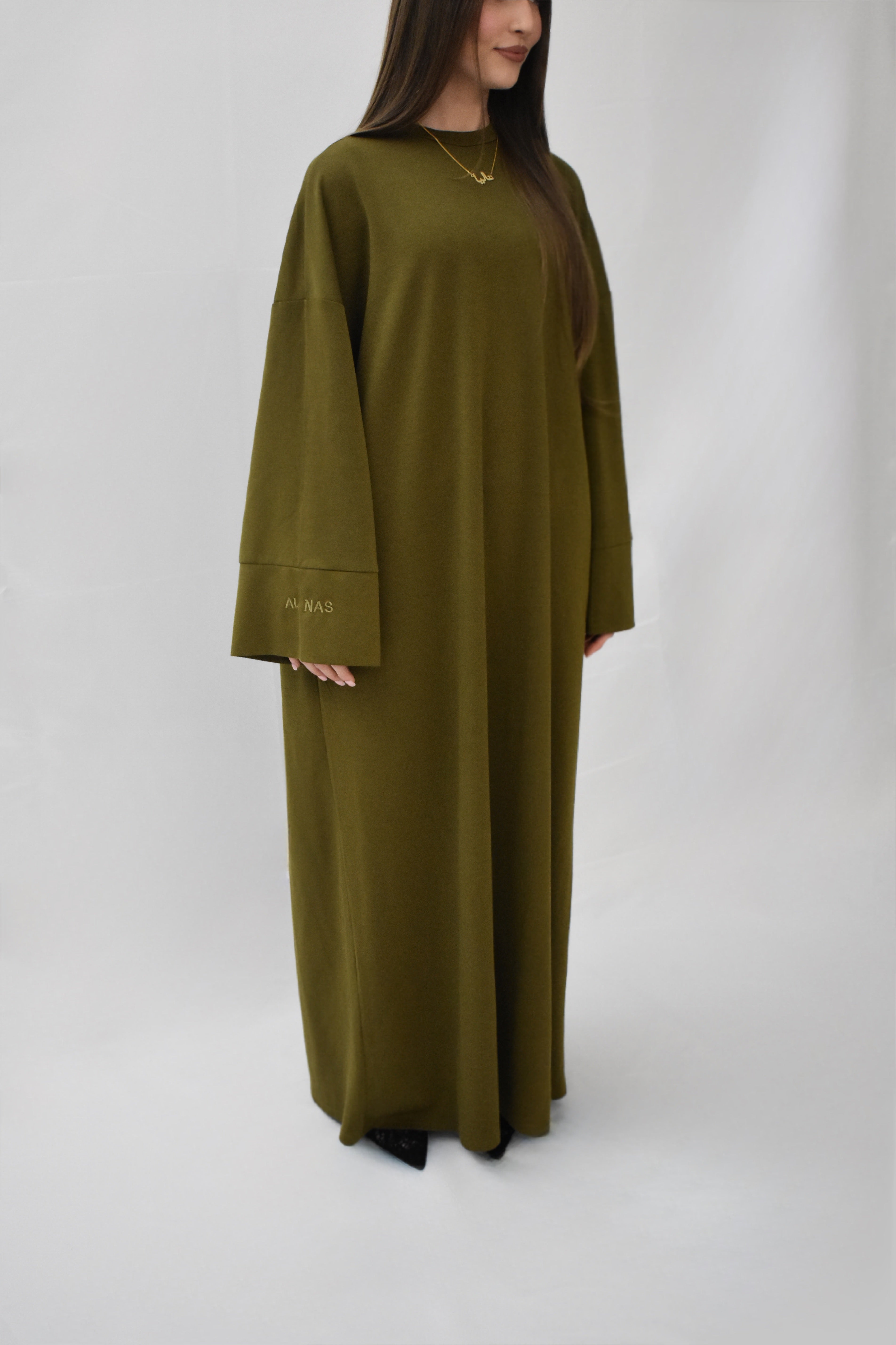 Sukoon Oversized Shirt Dress - Sage